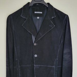 John Varvatos UNIQUE Black Suede Sport Jacket - Size 42R